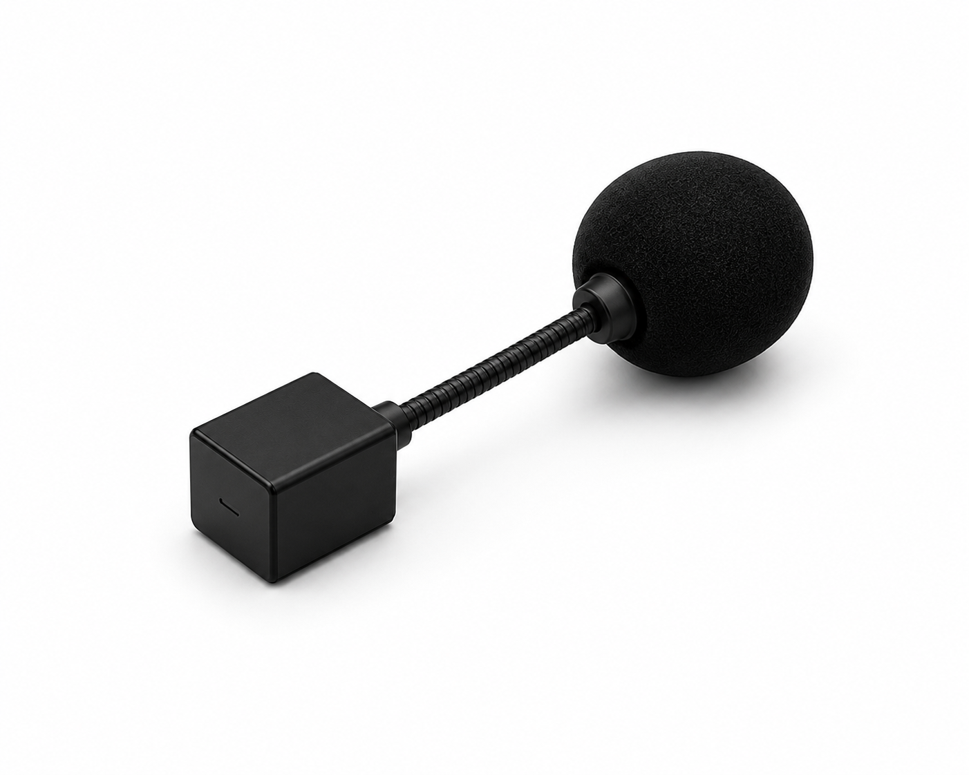 Free Clicker breath mic — compact module with flexible gooseneck and foam windscreen
